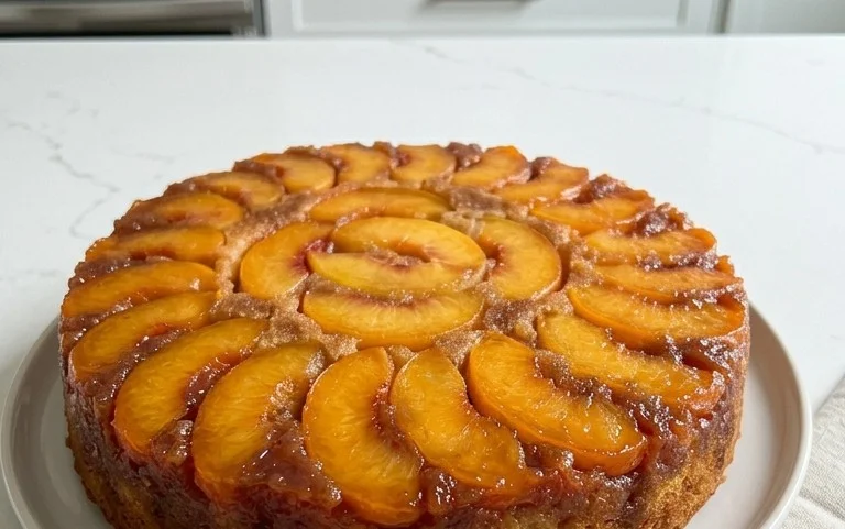 Peach Upside-Down Cake Recipe