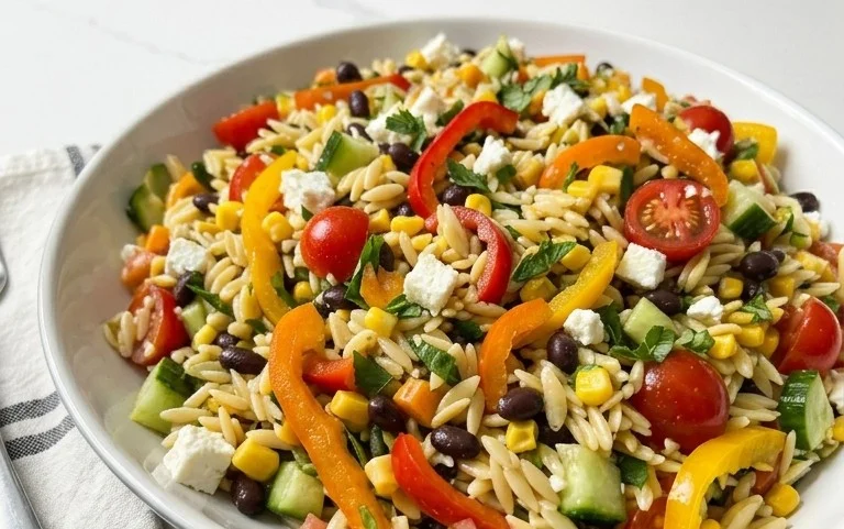 Rainbow Orzo Salad
