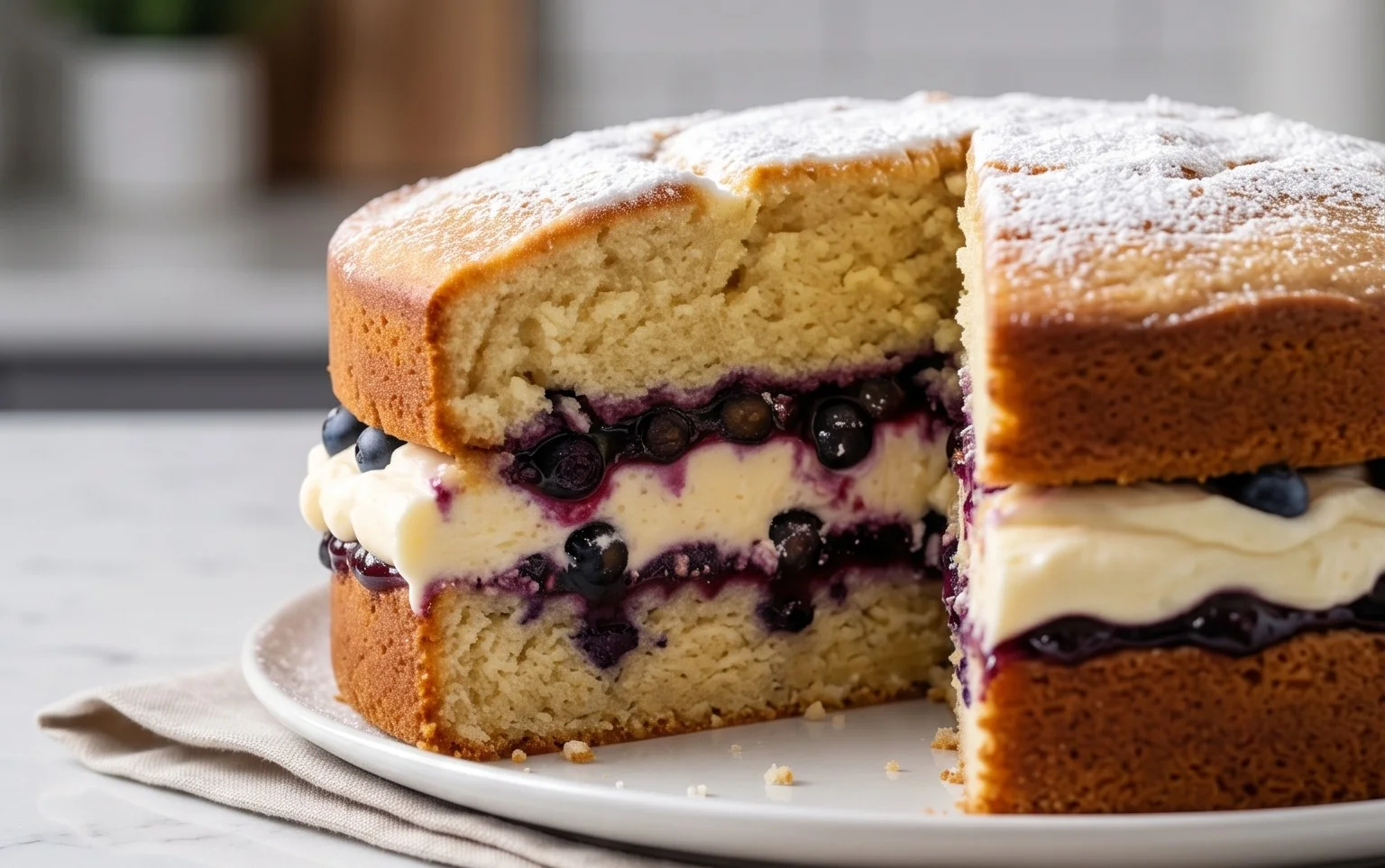 Nova Scotia Blueberry Cream Cake