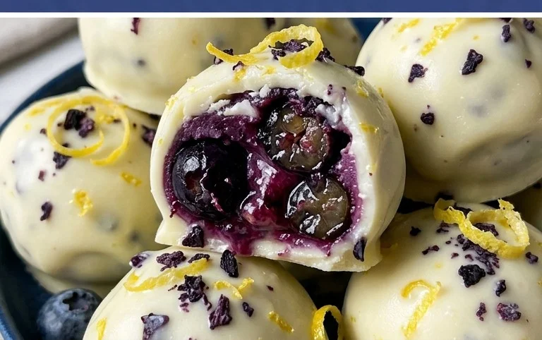 LEMON BLUEBERRY TRUFFLES 
