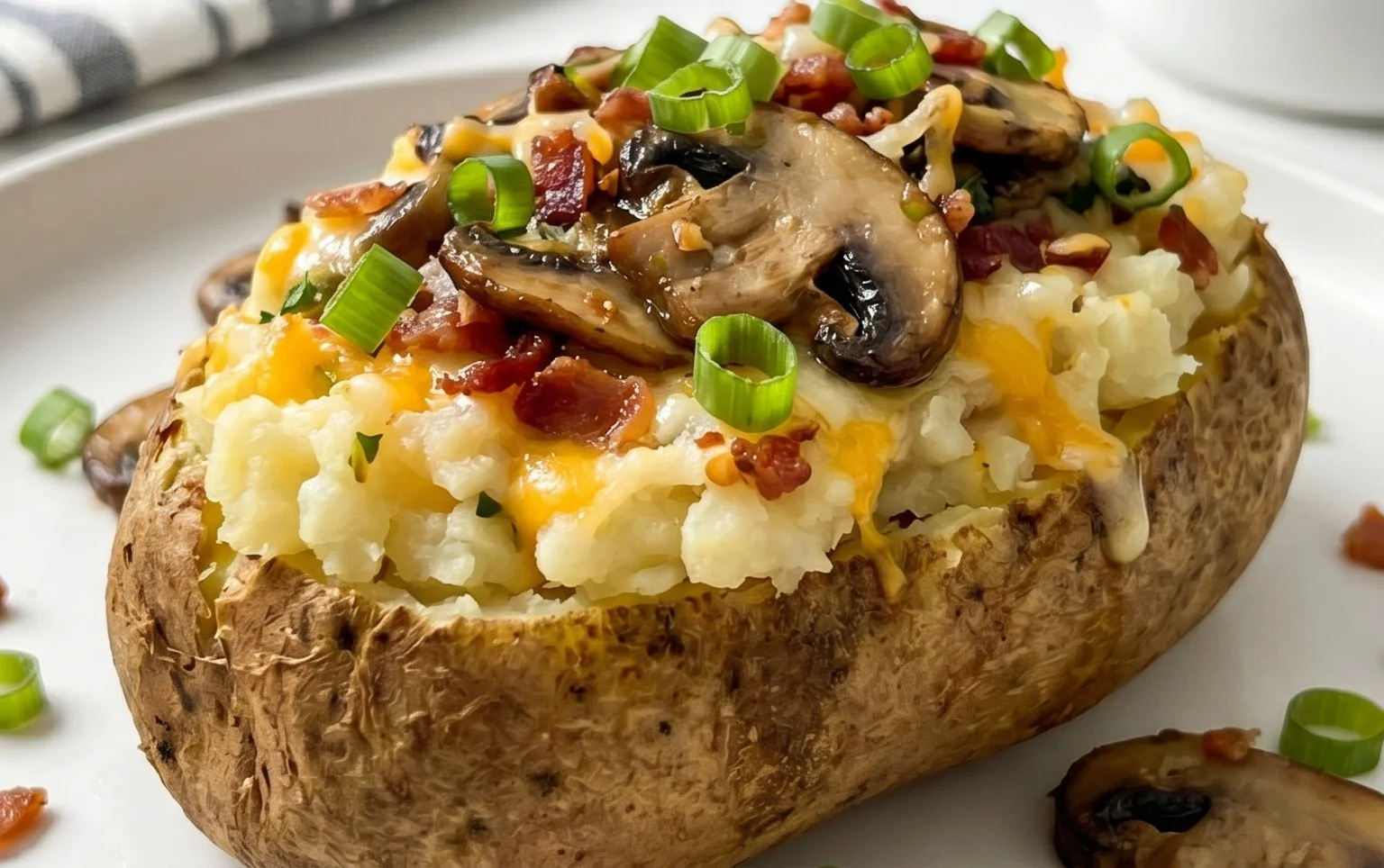 The Ultimate Stuffed Baked Potatoes with Mushrooms
