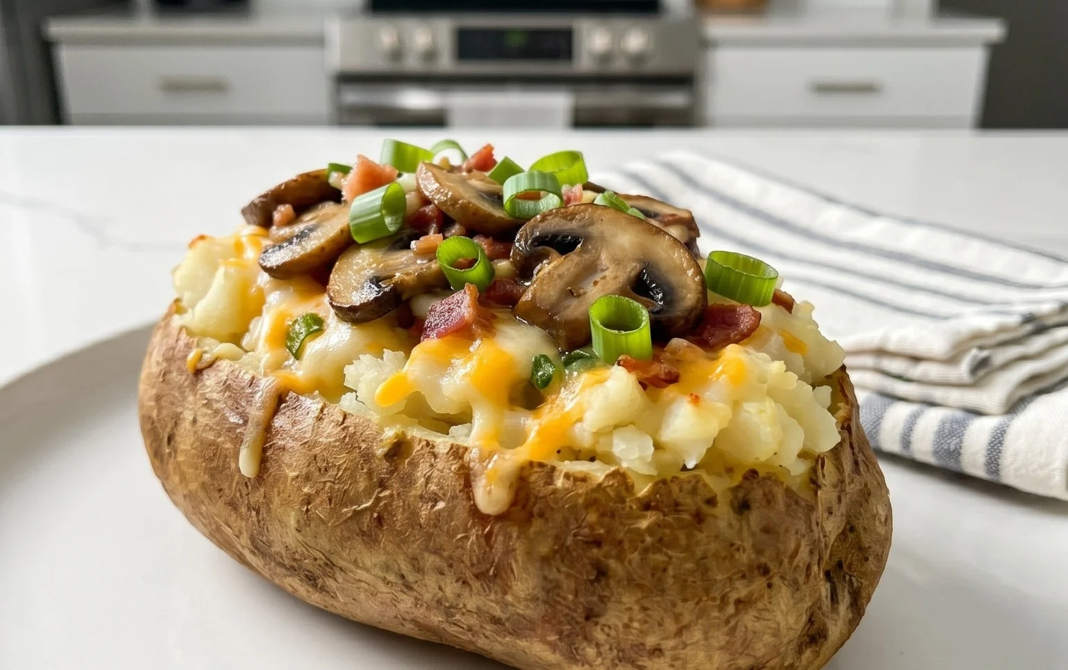 The Ultimate Stuffed Baked Potatoes with Mushrooms