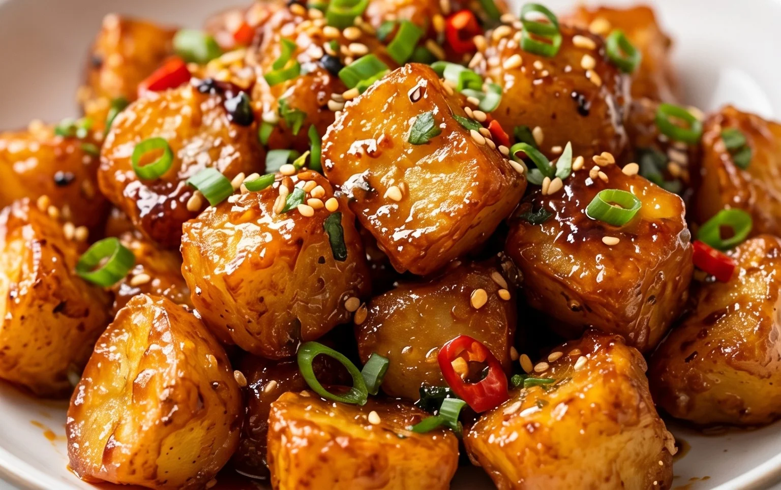 Crispy Honey Chilli Potatoes
