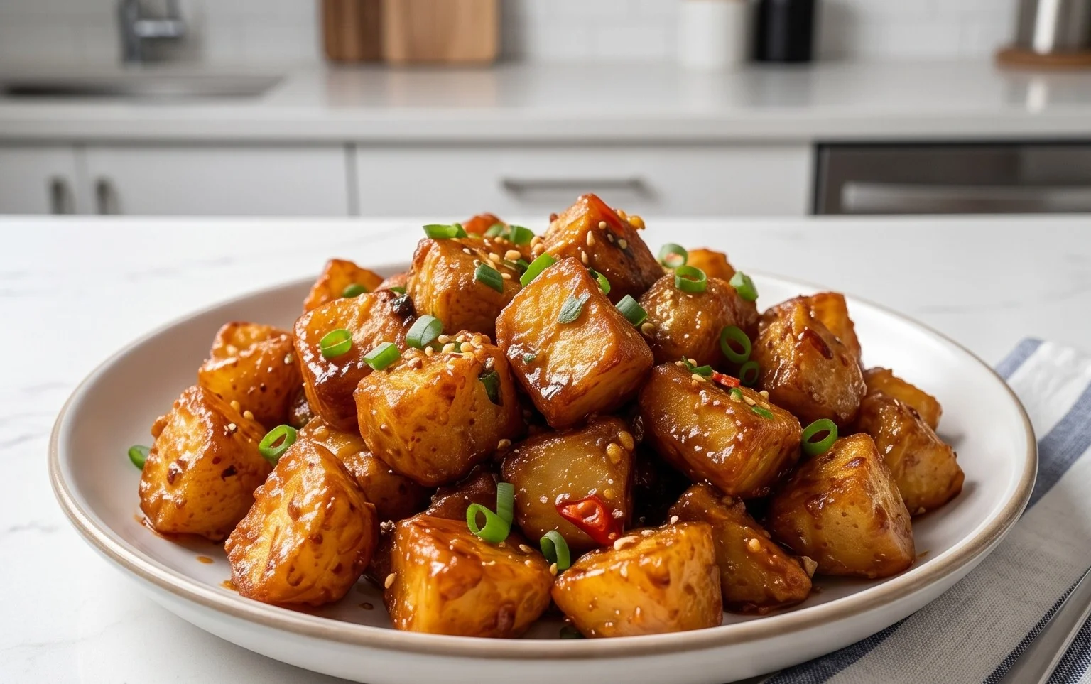 Crispy Honey Chilli Potatoes