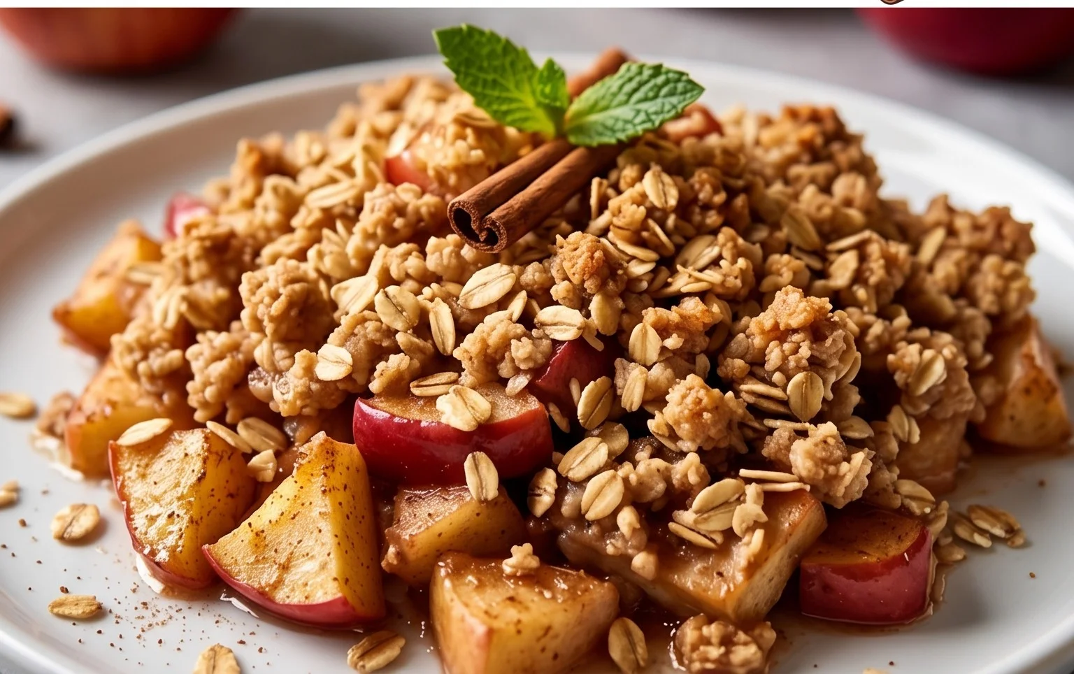 Healthy Breakfast Apple Crum extractble