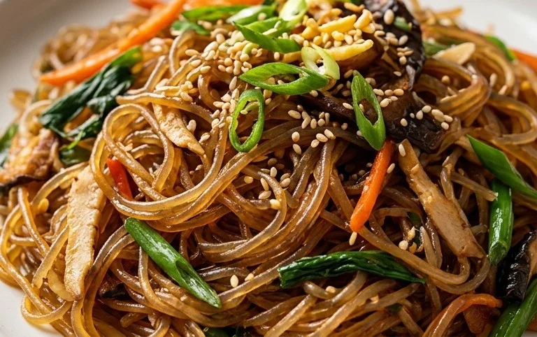 Japchae (Korean Glass Noodle Stir Fry)