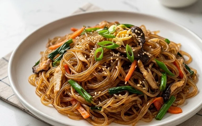 Japchae (Korean Glass Noodle Stir Fry)