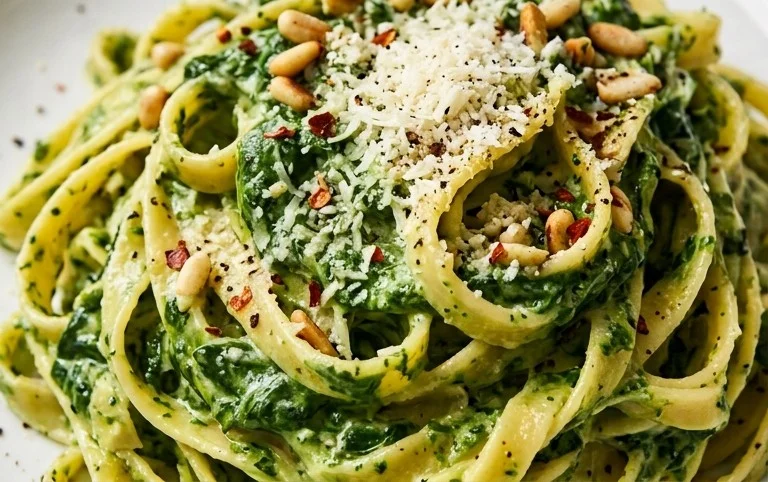 Pasta with Spinach Sauce