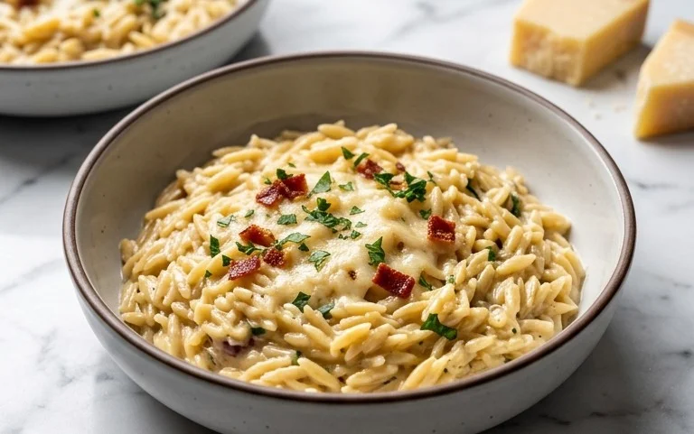 Creamy Garlic Parmesan Orzo
