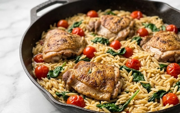 Chicken Orzo (30-Minutes, One-Pan)