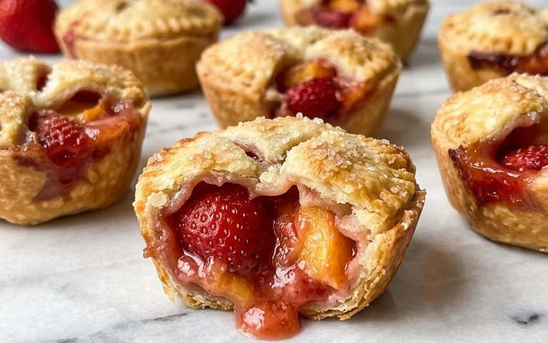 Strawberry Peach Pie Bites