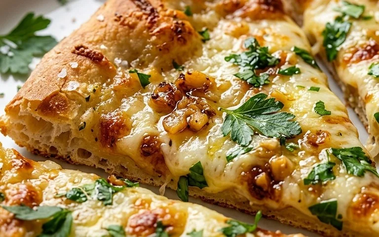 buttery garlic pizza