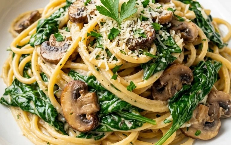 Spinach Mushroom Pasta