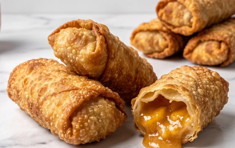 Peach Cobbler Egg Rolls