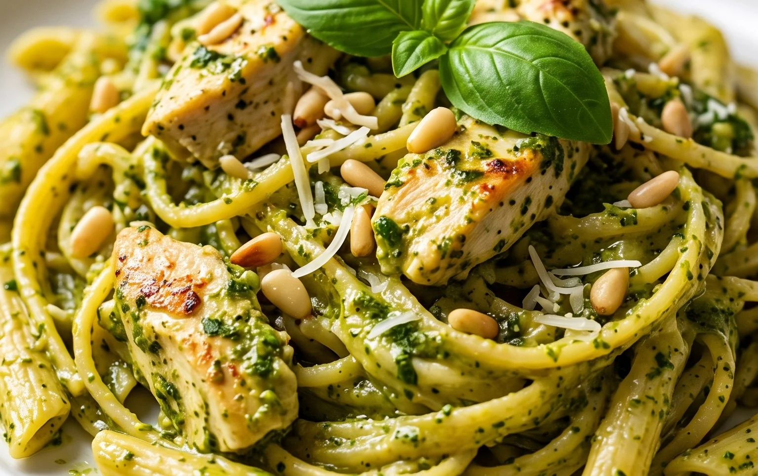 Creamy Chicken Pesto Pasta