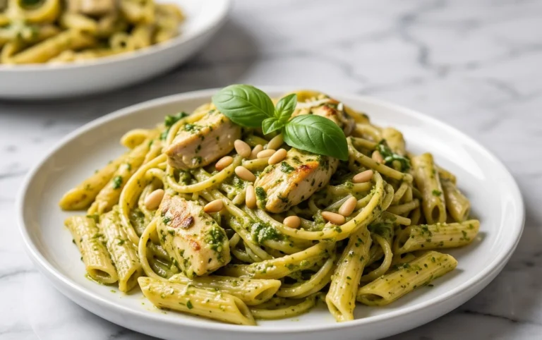 Creamy Chicken Pesto Pasta