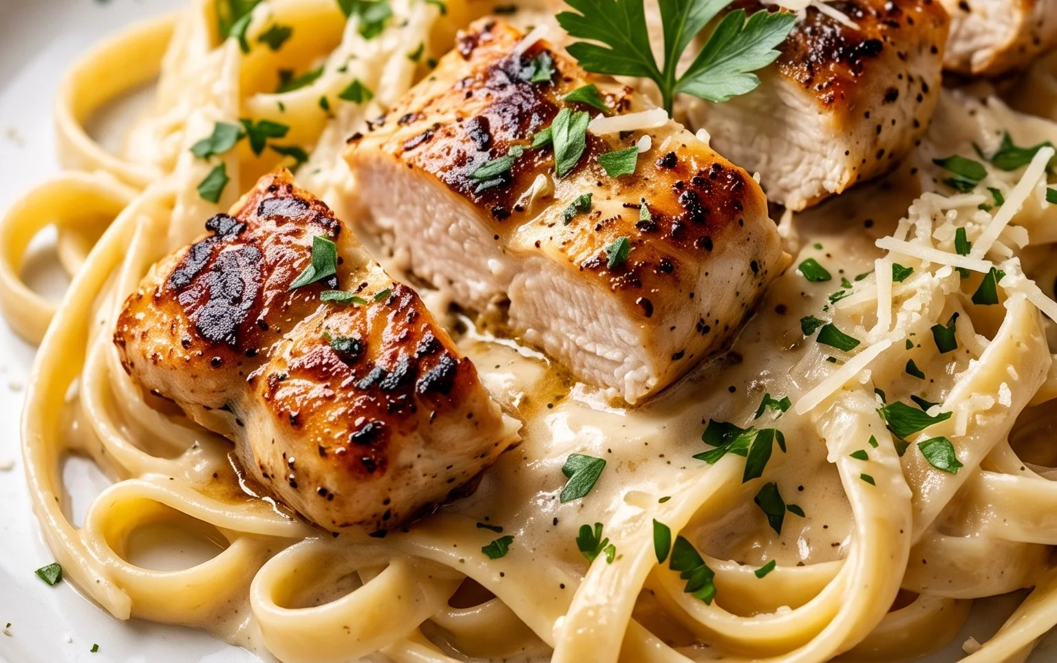 Low Calorie Chicken Alfredo