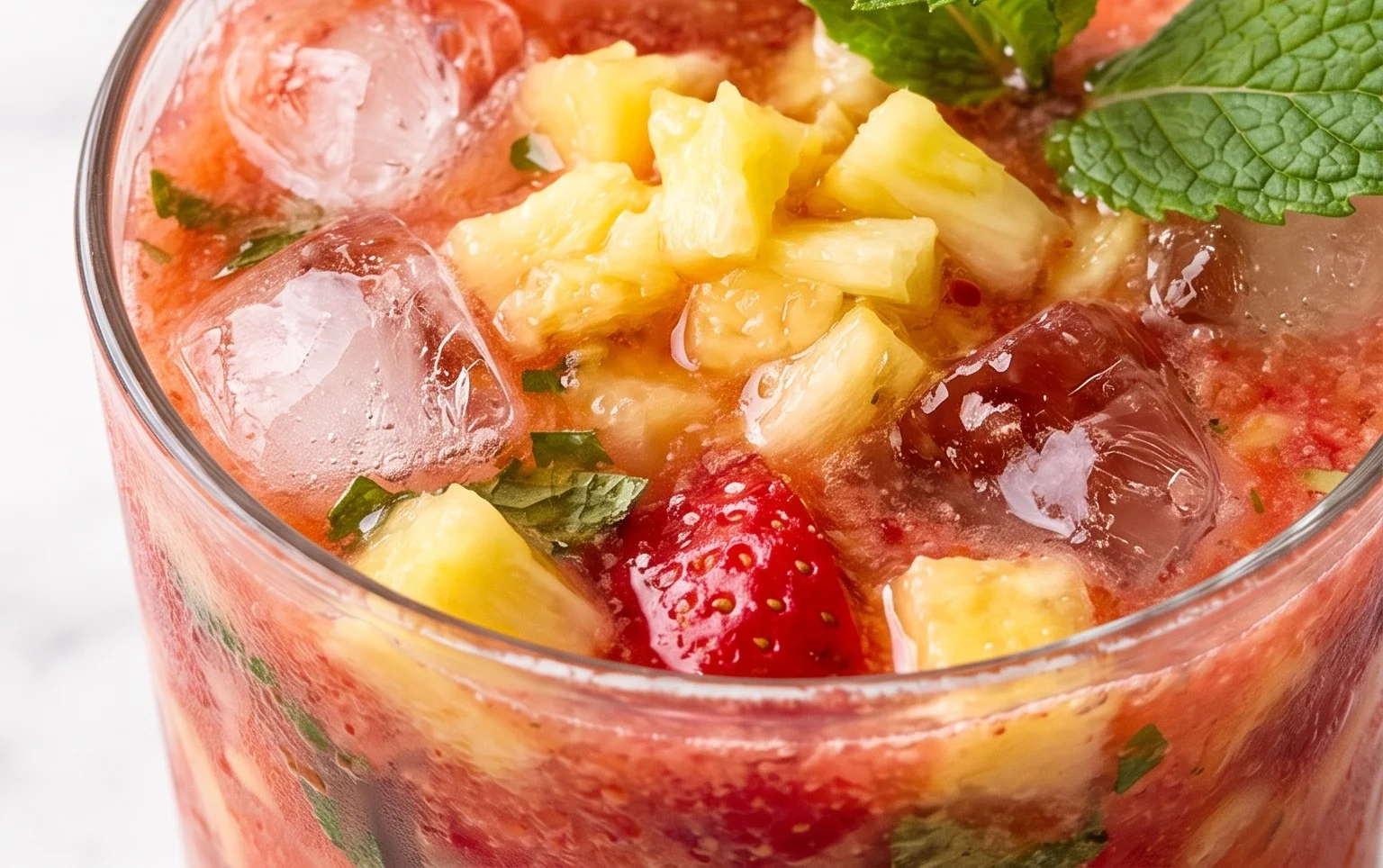 Pineapple Strawberry Agua Fresca
