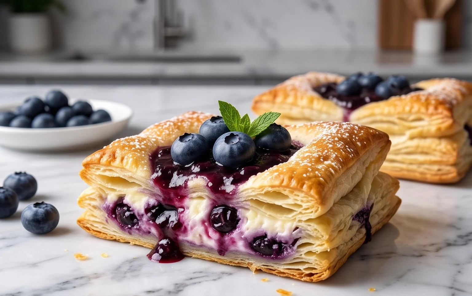 Blueberry Cream Cheese Puff Pastry