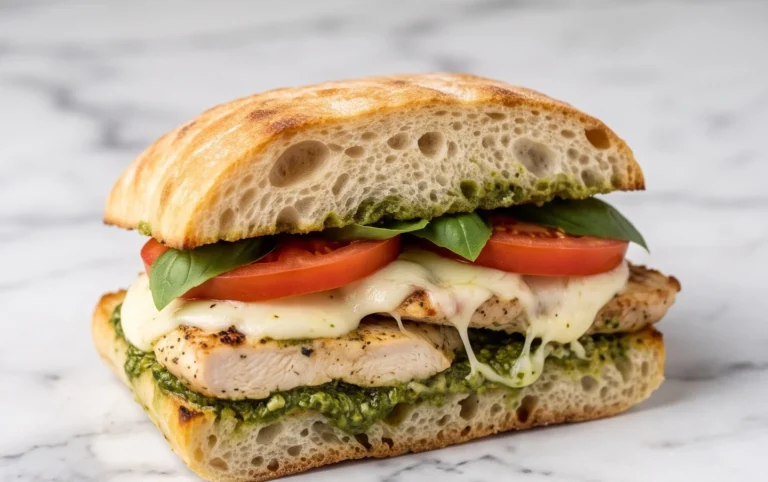 Chicken Pesto Caprese Sandwich