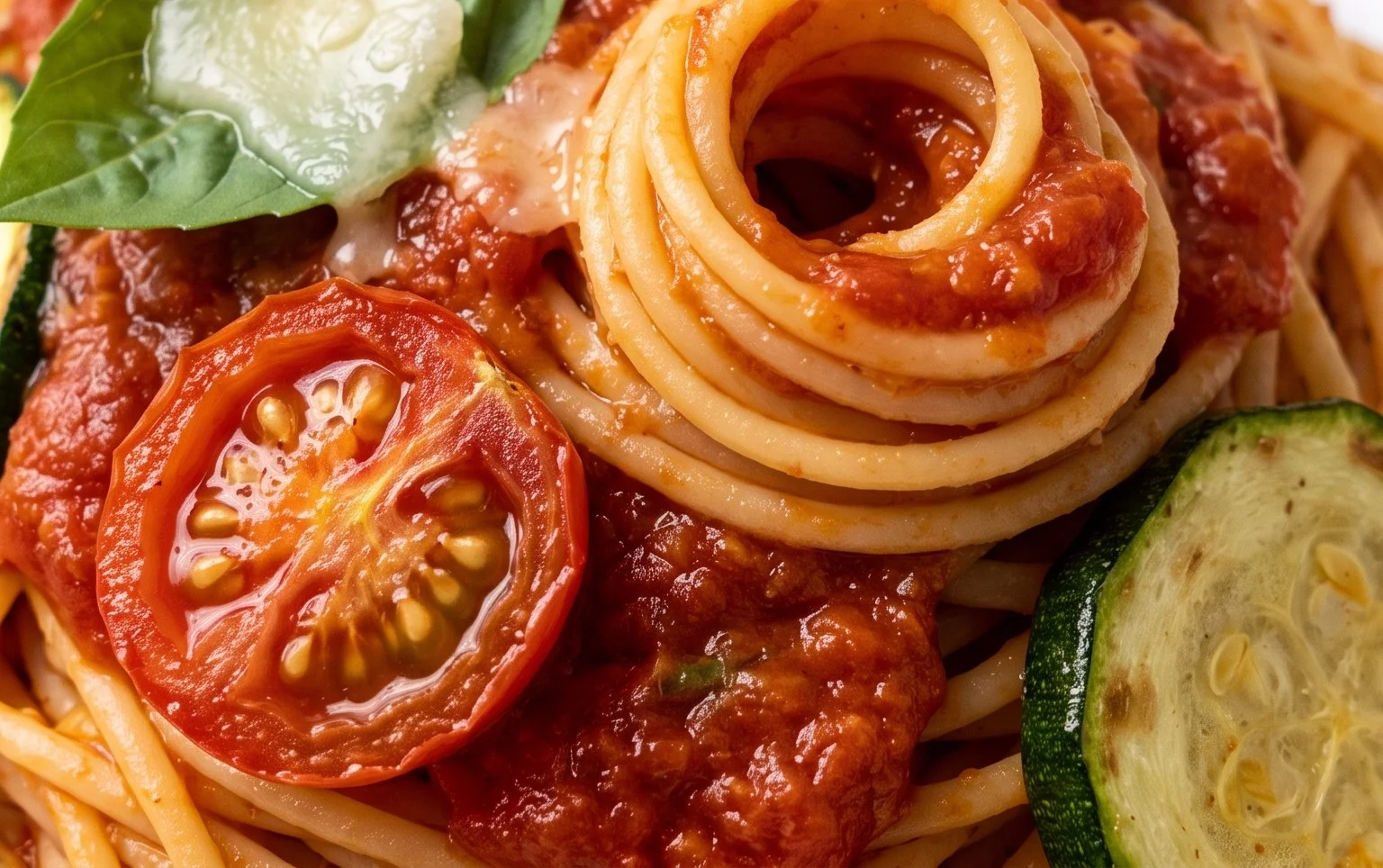 Healthy Tomato Zucchini Pasta
