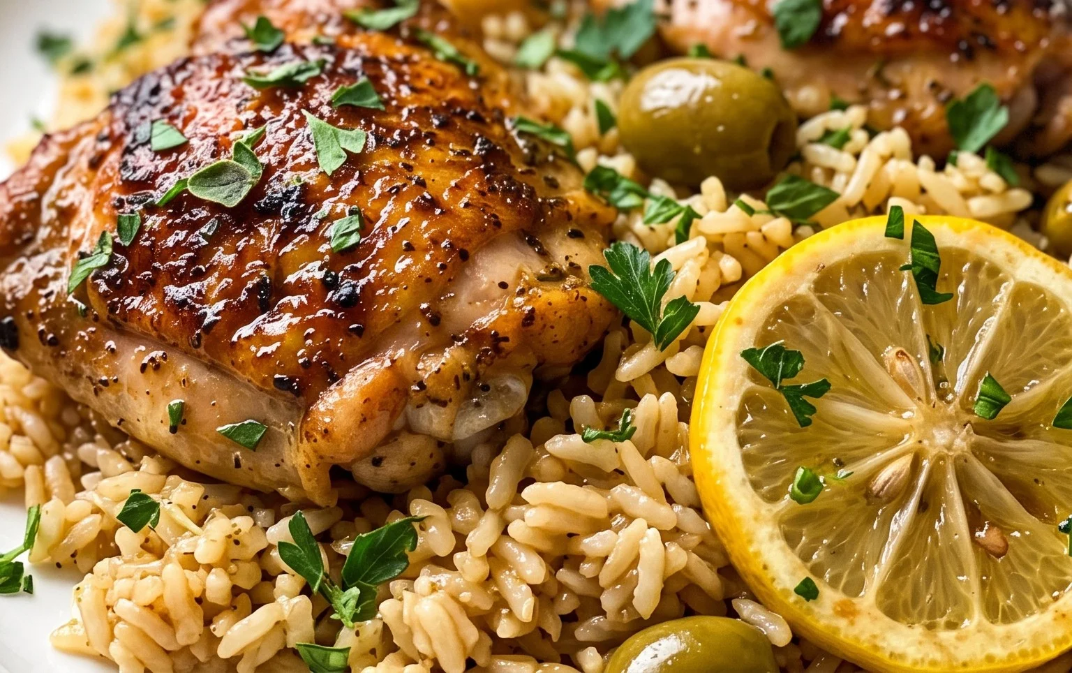 Greek Chicken and Lemon Rice (30 Minutes, One-Pot)