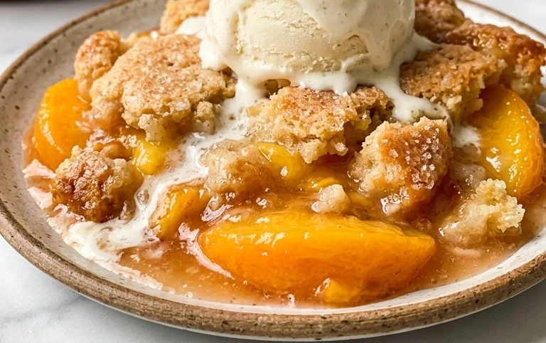 The Easiest Southern Peach Cobbler
