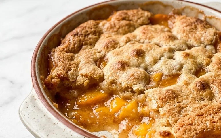 The Easiest Southern Peach Cobbler