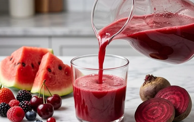 Watermelon Cherry Berry Beet Juice