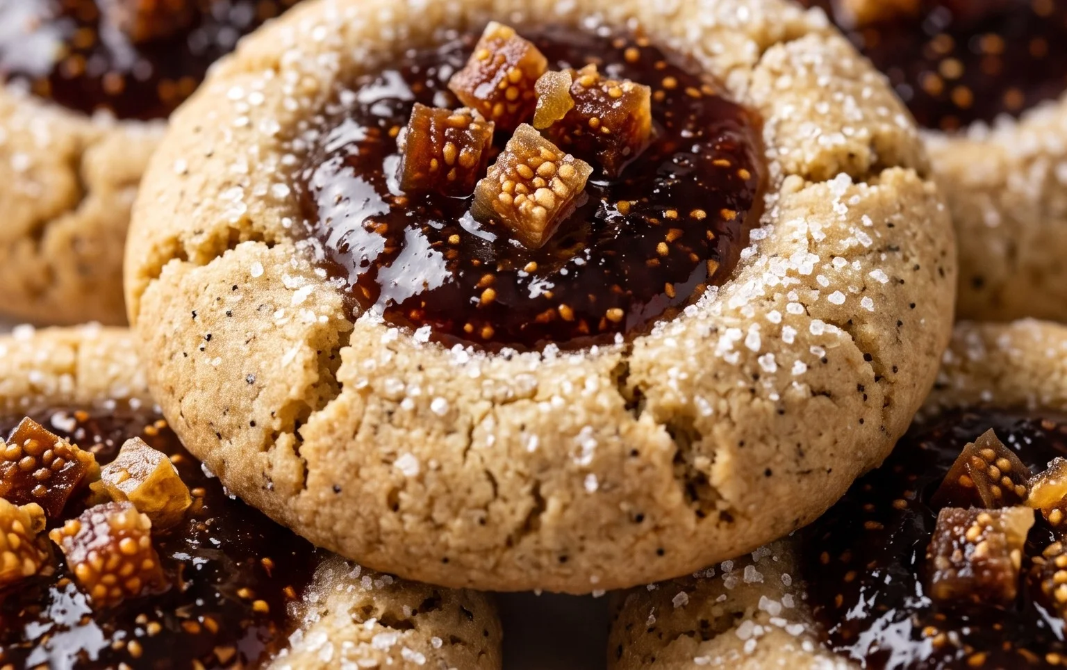 Cardamom Fig Thumbprint Cookies
