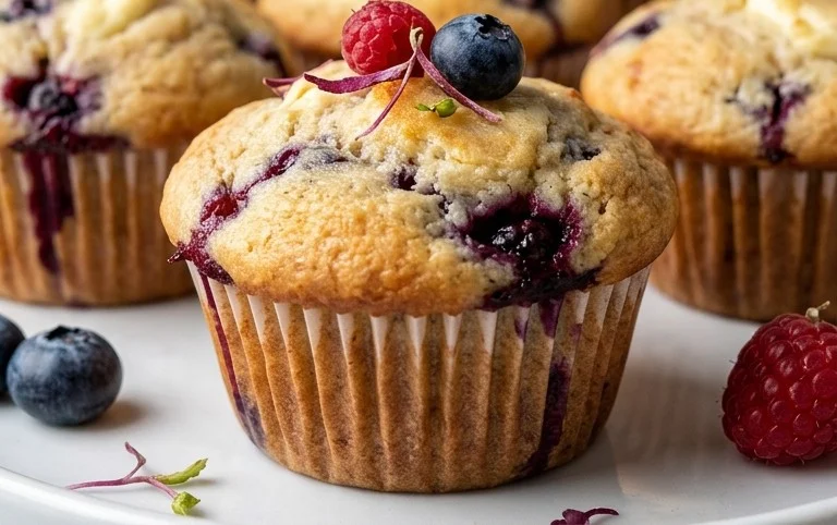 Berry Cream Cheese Muffins