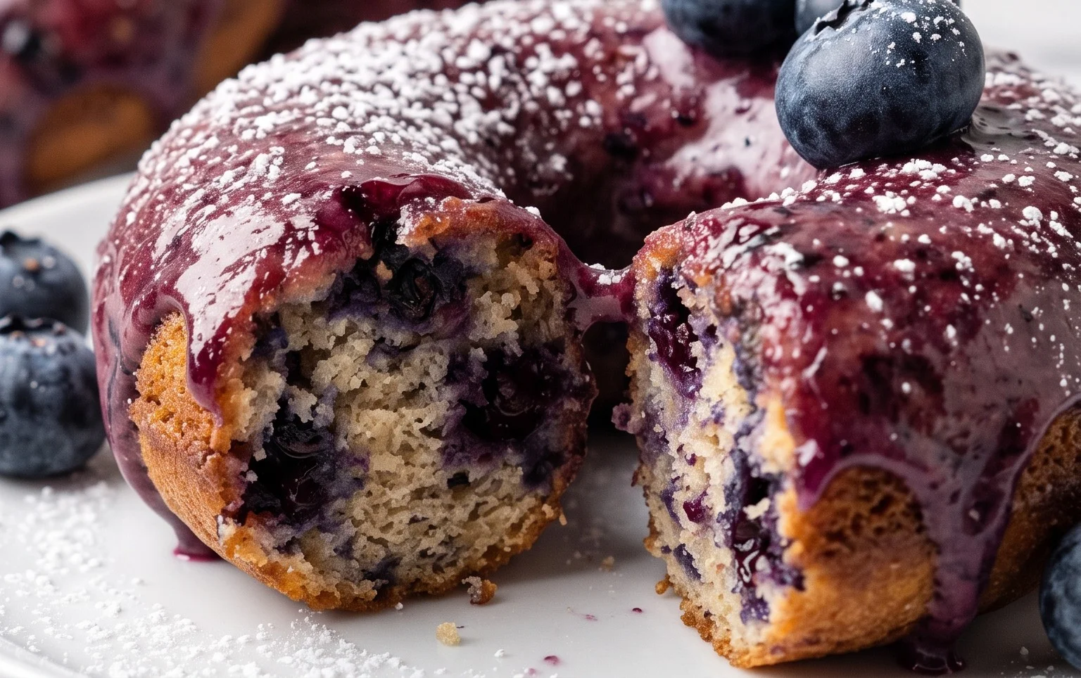 Blueberry Cake Donuts