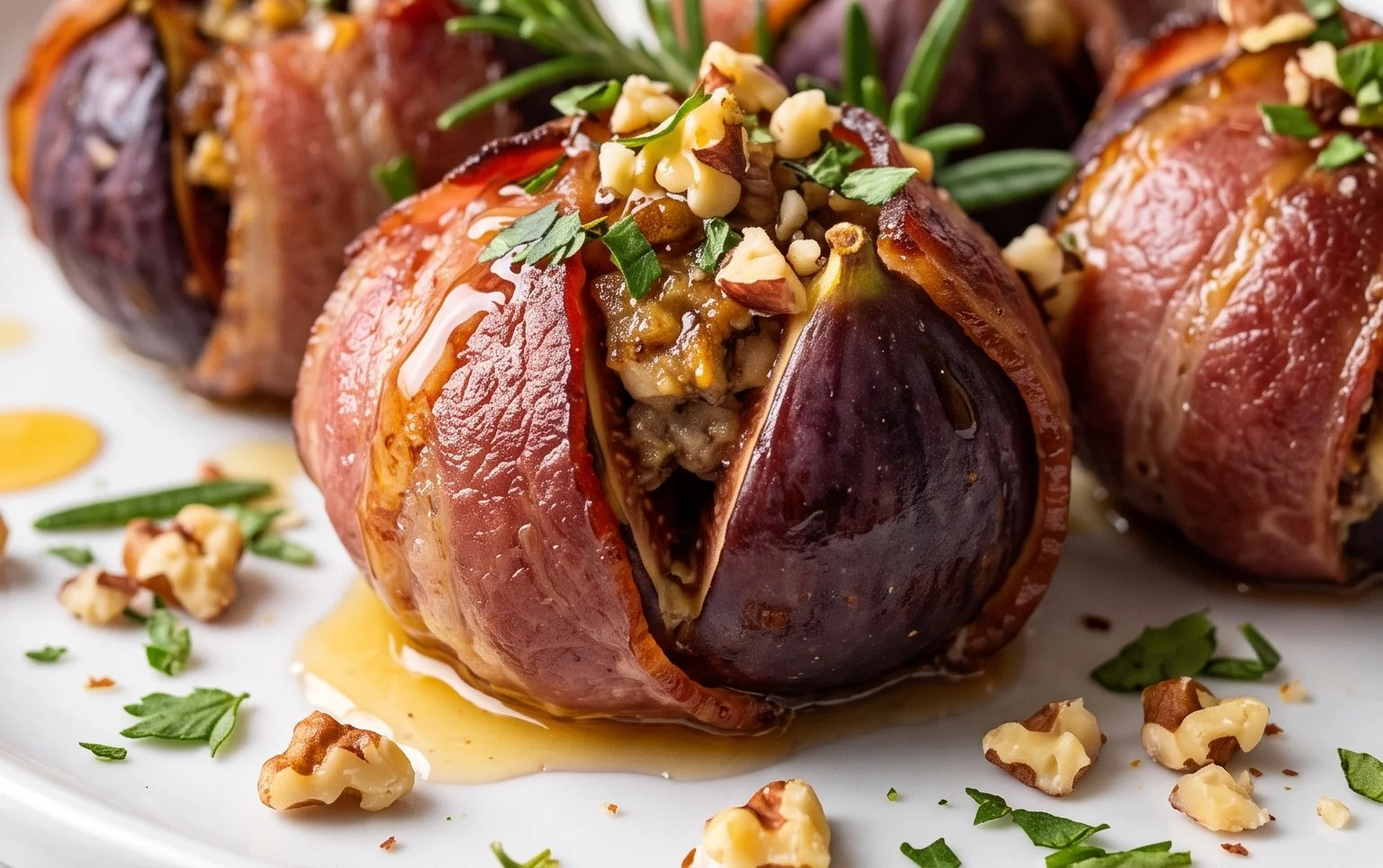 Beef Bacon Wrapped Stuffed Figs