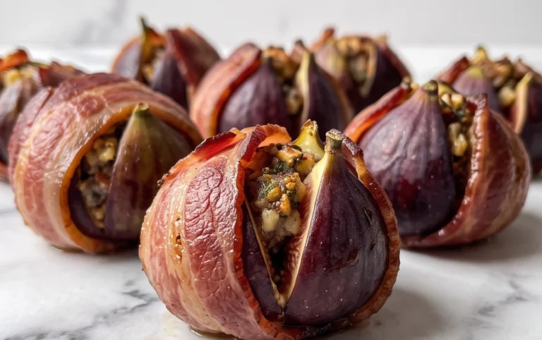 Beef Bacon Wrapped Stuffed Figs