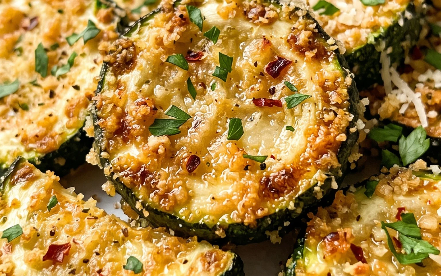 Irresistibly Crunchy Garlic Parmesan Roasted Zucchini