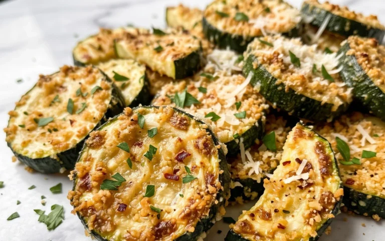Irresistibly Crunchy Garlic Parmesan Roasted Zucchini