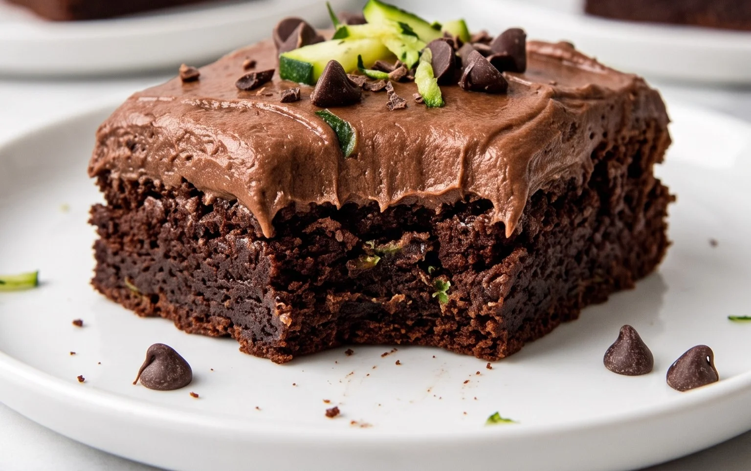 Zucchini Brownies with 1 minute Frosting!