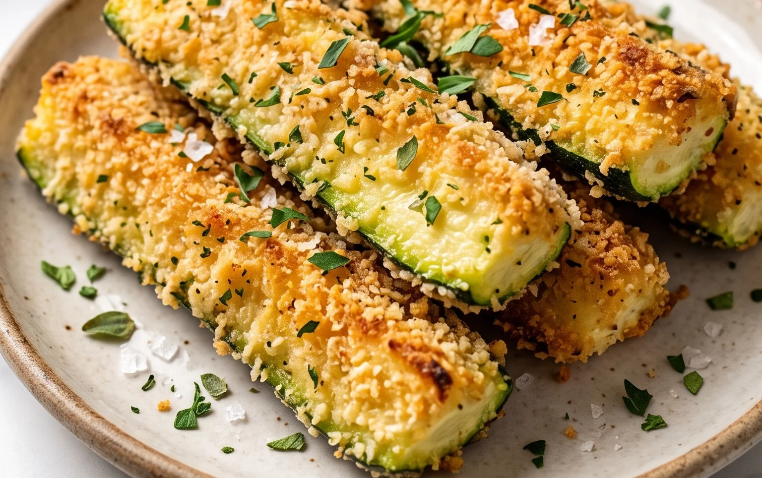 Parmesan Crusted Zucchini Sticks