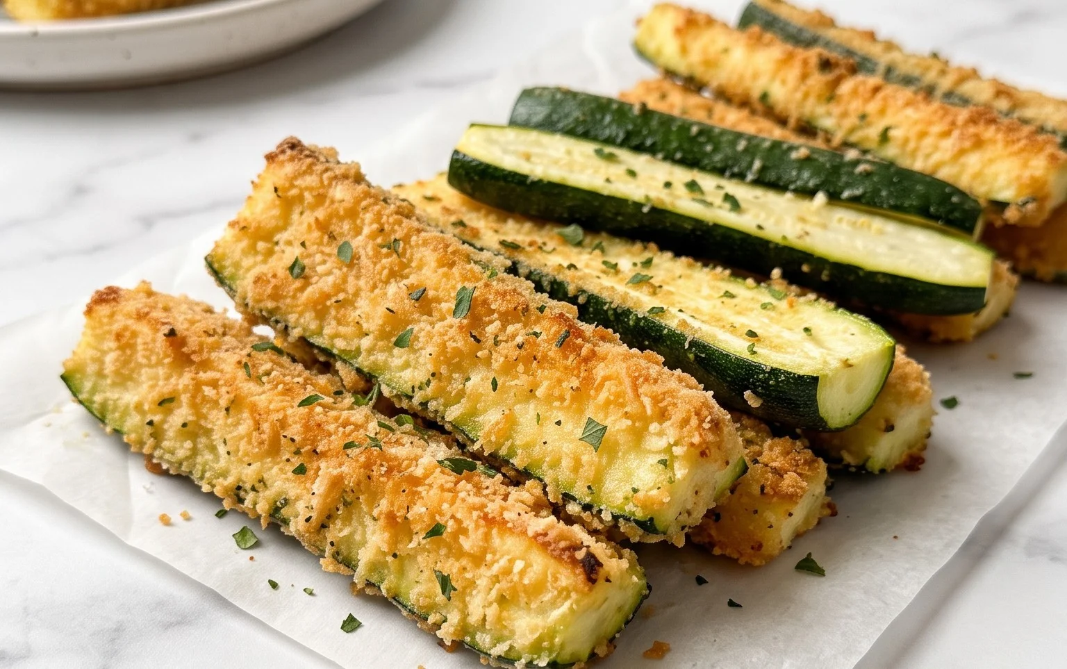 Parmesan Crusted Zucchini Sticks