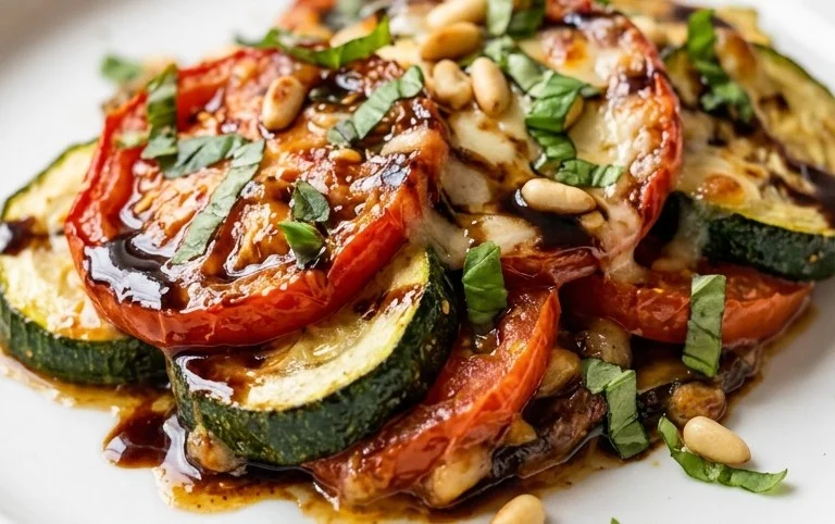 Balsamic Zucchini Tomato Bake